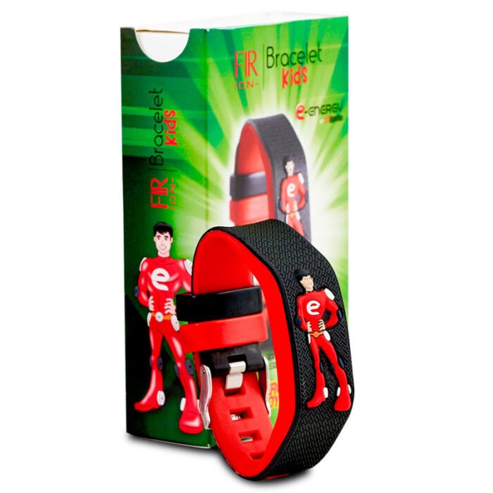 Bracelete FIR Íon Energy Boy Preto/Vermelho